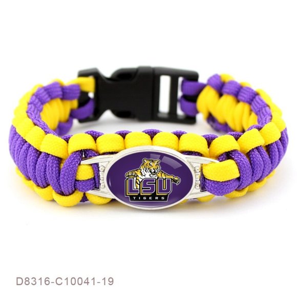 LSU Tigers NCAA Paracord Bracelet NEW - Picture 1 of 2
